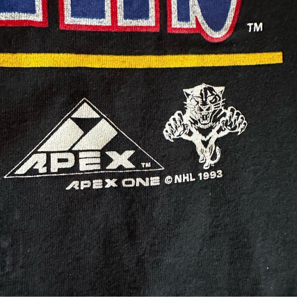 VTG 1993 Florida Panthers Hockey Apex One NHL Single Stitch Tee XL - Picture 6 of 9